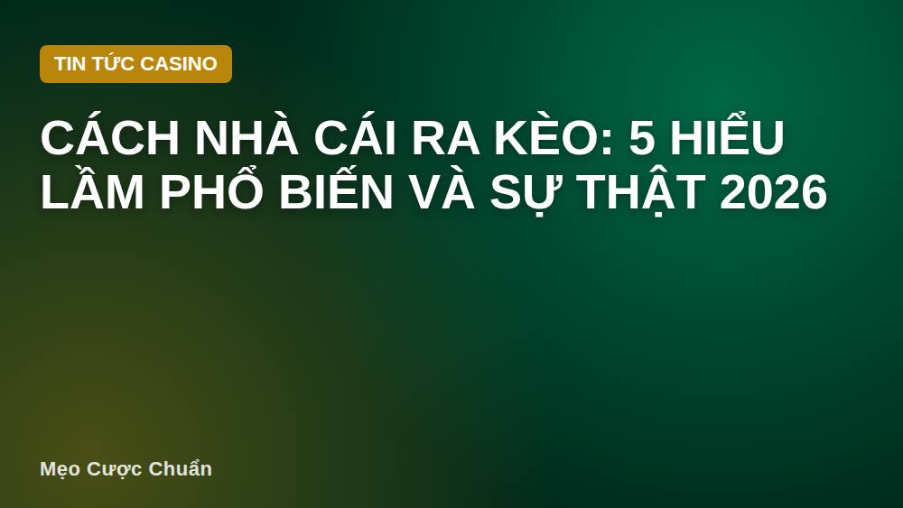 Cách nhà cái ra kèo: 5 hiểu lầm phổ biến và sự thật 2026